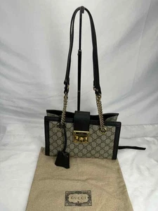 Gucci Borsa a tracolla piccola con lucchetto GG Spreme in pelle beige SPB-TS 354574 - Foto 1 di 19