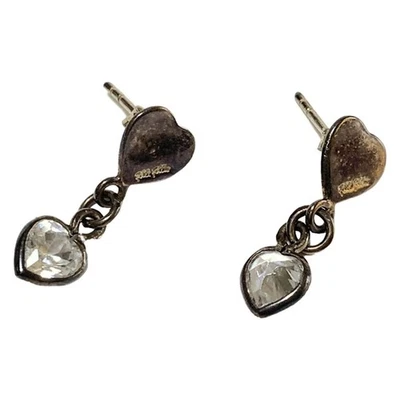 Brincos autênticos de strass FolliFollie - Ouro rosa prata transparente - Imagem 1 de 3