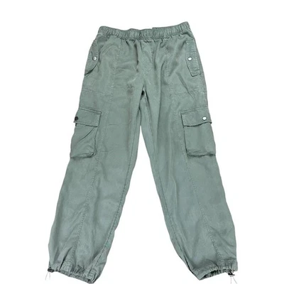 C&C California 100% Lyocell Cargo Pants Olive Green Lightweight Size Medium - Image 1 of 4