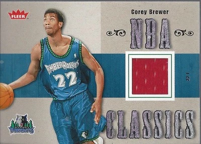 Camiseta deportiva Fleer 2007-08 clásicos de la NBA #TTCB Corey Brewer - BSK Foto 1 de 2