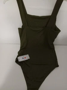 Camiseta sin mangas Daceslon Contour Body con cierre a presión nueva verde militar talla M genial... - Imagen 1 de 6