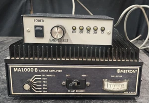 Metron MA1000B Linear Amplifier RARE W/ Band Selector WORKING SEE VIDEO - Photo 1/12