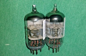 2x 6N1P = 6DJ8 = ECC88 Single Wire Matched / Selected Pair Voskhod Rocket #3 - Bild 1 von 5