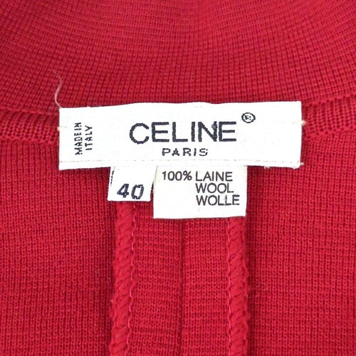 CELINE Giacca Maglia Catena 40 Rosso Donna