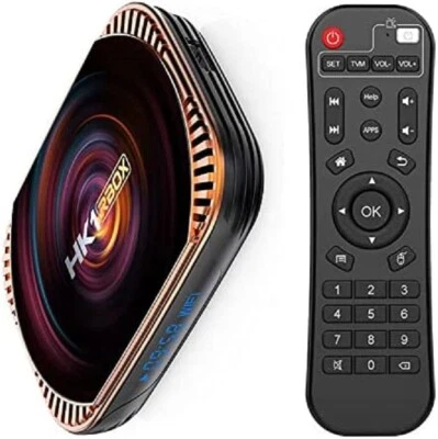 Android 11.0 TV Box 4GB RAM 128GB ROM TV Box HK1 Box X4 Amlogic S905X4 2 wifi BT - Image 1 of 4