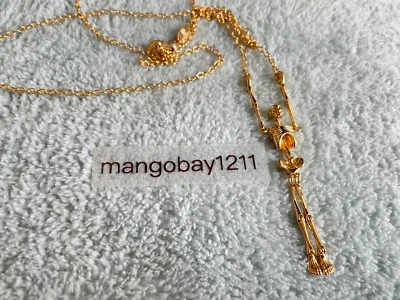 Vivienne Westwood Gold Skeleton Gothic White Orb Small Pendant Necklace - Image 1 of 3