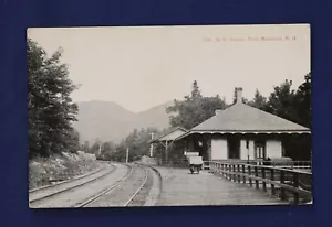 Seltene Original B&W RPPC M.C. Bahnhof Zwillingsberg NH Postkarte Blanko Rückseite - Bild 1 von 2