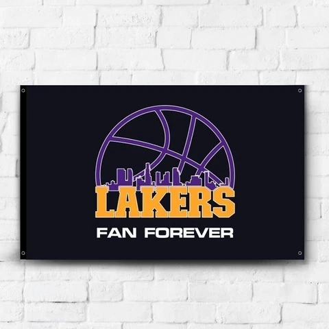 Los Angeles Lakers 3x5 ft Flag NBA Basketball Champions Gift Banner Wall Decor Cover