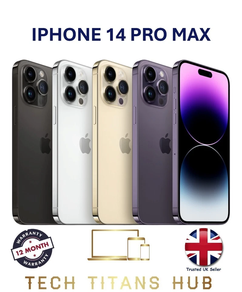 NEW Apple iPhone 14 Pro Max 128GB 256GB Unlocked Pristine A+++ 💯 BH 🔋 - Image 1 of 1