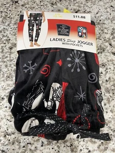 The Nightmare Before Christmas Women's Sleep Pajama Pants Cuffed Disney NEW - Picture 1 of 4