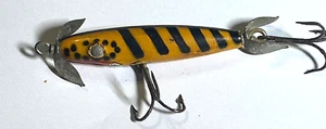 Señuelo de pesca vintage Eger Bait Company 1940 cuerpo de madera spinner Master Dillinger - Imagen 1 de 8