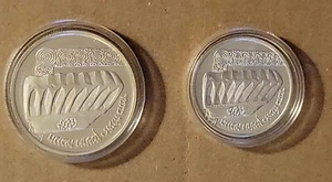 1982 Israel Hanukka From Yemen 2 Coin Silver Proof with Box and COA - Picture 1 of 6