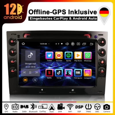CarPlay Android Auto 13 Autoradio für Renault Megane II GPS DVD WiFi DVB-T2 64GB - Bild 1 von 4
