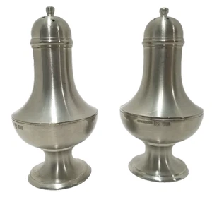 Vtg Royal Selangor Pewter Salt Pepper Shaker Set Hallmark 4”/10cm Malaysian EUC - Picture 1 of 5