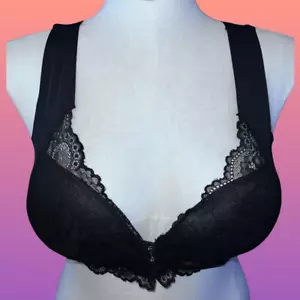 NWT Black Lace Wireless Racerback Bra Size 3XL - Picture 1 of 8