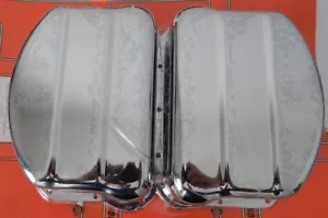 Harley Panhead Chrome Valve Covers Smooth 48-65 Aftermarket Pair New - Picture 1 of 1