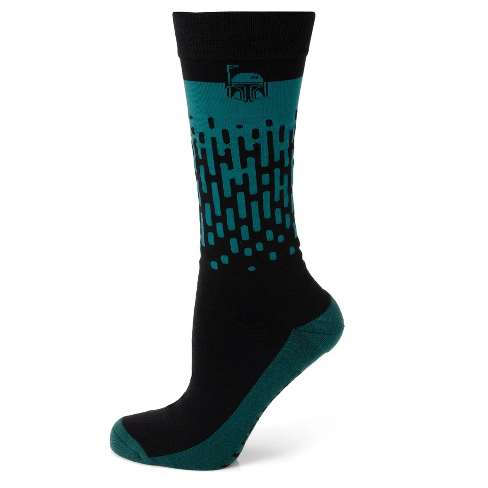 Calcetines Star Wars Boba Fett mensaje oculto verde para hombre talla única Foto 1 de 1