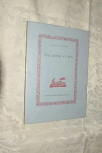 Due giorni a Capri Francesco Alvino Berisio Ed. 1967 L1/B ° - Imagen 1 de 1