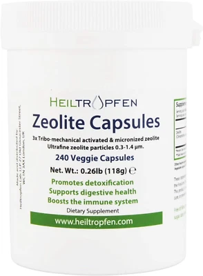 Zeolita 240 Cápsulas | Desintoxicación | Clinoptilolita 95% | 3X Activada | Minero Natural Foto 1 de 4
