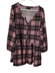 Lane Bryant Babydoll Schößchen Oberteil Damen Gr. 30/32 Bluse kariert 3/4 Arm " - Bild 1 von 15