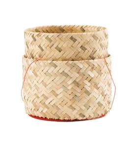 Cesta de bambú para hielo adhesivo Ø13 cm para cocinar al vapor arroz vaporizador de arroz tradicional - Imagen 1 de 1