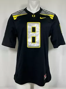 Marcus Mariota #8 Oregon Ducks Nike maglia nera uomo PICCOLA - Foto 1 di 16