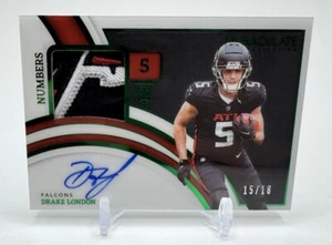 Drake London 2022 Immaculate Football RPA ON CARD AUTO Falcons Logo 15 of /18 - Picture 1 of 3
