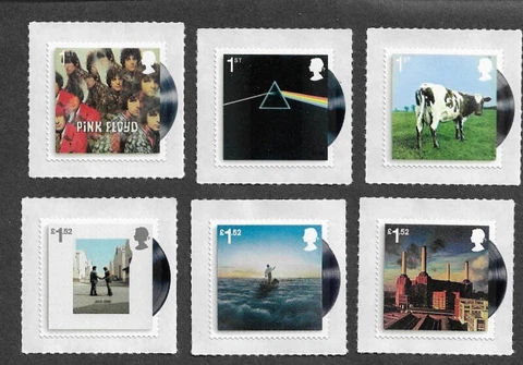 Pink Floyd- stamps Complete mnh self-adhesive Great Britain 2016 -Music Rock Cover