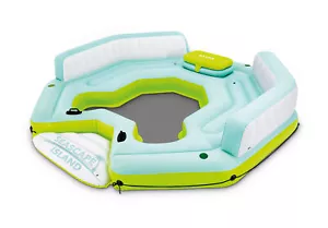 Intex 57273EP Seascape Island Inflatable Relaxation Island Float Lime Mint and W - Picture 1 of 4