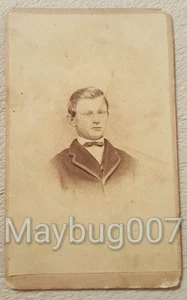 Antique CDV Photograph Lancon, Illinois History Young Man Picture - Picture 1 of 3