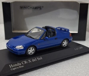 Honda CR-X del Sol 1993 Blue Met 1:43 Minichamps 400161931 EXTREMELY RARE!! - Picture 1 of 16