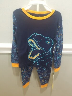 PIJAMA SOL SLEEP DINOSAURIOS AZUL AJUSTE CEÑIDO NIÑOS 2 PIEZAS TALLA 2T NUEVO CON ETIQUETAS Foto 1 de 4