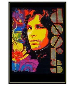 The Doors Jim Morrison -Flocked-Blacklight Poster - 23,5x35,5 Rare Vintage 1644 - Bild 1 von 1