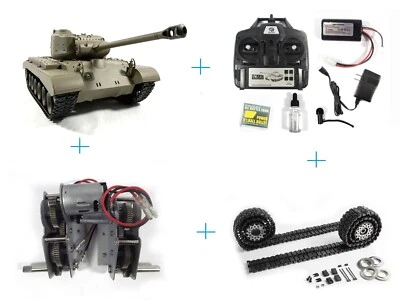 1/16 Henglong 7.0 3838 M26 Pershing RTR RC Tanque 360 Giratorio Metal Robar Caja de cambios Foto 1 de 4