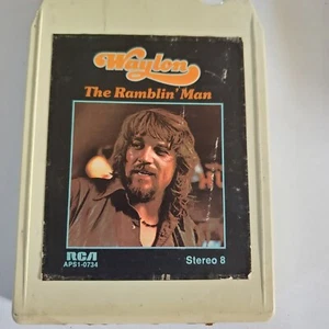 Waylon Jennings The Ramblin' Man 1974 cinta de 8 pistas RCA APS1-0734 sin probar - Imagen 1 de 3