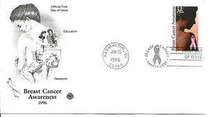 US Scott #3081, First Day Cover 6/15/96 Washington Single Breast Cancer - Picture 1 of 1