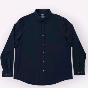 Camisa Rhone Para Hombres XXL Negra Calce Clásico Cercanías Botón Rendimiento - Imagen 1 de 13