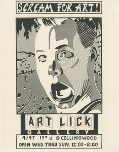 Art exhibition flyers SCREAM FOR ART Original gallery flyer circa 1990 #159588 - Picture 1 of 1