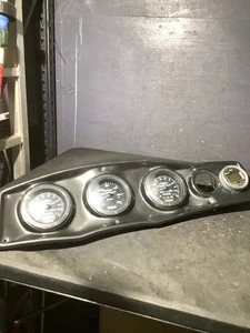 Yamaha 5 Gauge Dash Panel Clushter Assy. + Yamaha Depth Finder - Picture 1 of 6