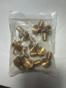 Lot Of 10 Brass 1/2" X 1/2" Elbow Female NPT 45 Degree Flare 90Degree Tub Fittin - Picture 1 of 2