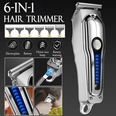 Professional Barber Hair Clippers Cordless Men Beard Trimmer Cutting Machine Kit - Image 1 of 4