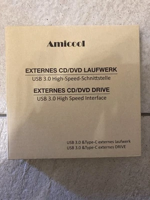 Amicool Externes USB 3.0 Type-C DVD Laufwerk - unbenutzt - Bild 1 von 3