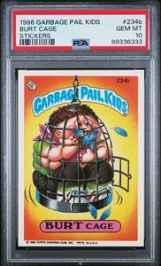 PSA 10 GEM MT 1986 Topps Garbage Pail Kids OS6 #234b BURT CAGE 6th Series - Picture 1 of 2