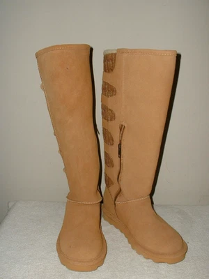 Women's Bearpaw Boshie Tall Suede Boots Shearling Lined Size 8 - Image 1 of 4