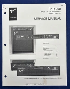 Original Fender BXR 200 Service Manual - Picture 1 of 1