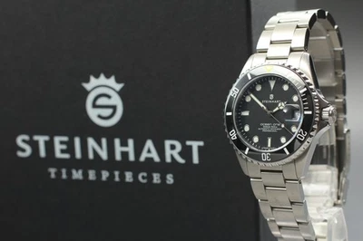 [ Box ] STEINHART Ocean One 39 Automatic Date Sapphire Crystal Black Men's Watch - Image 1 of 4
