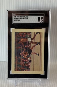 1956 Gum Inc Adventure Sugar Ray Robinson Bobo Olson Post-War Battlers #22 SGC 8 - Picture 1 of 2