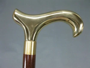 Bastón de madera estilo vintage con mango de latón estilo victoriano regalo - Imagen 1 de 5