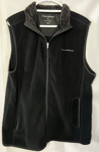 Field Stream Mens Black Fleece Vest Full Zip Outdoors Hunting Fishing Size M - Picture 1 of 3