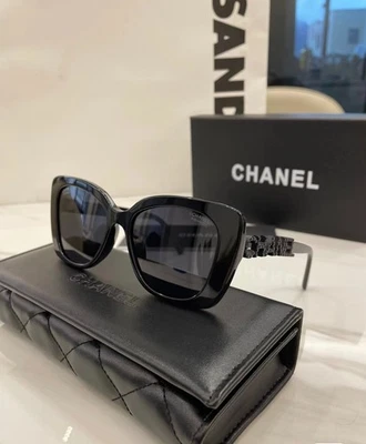 GAFAS DE SOL CHANEL MARCO NEGRO 100% AUTÉNTICAS 2025 CLÁSICAS CC 5422B RECTANGULARES Foto 1 de 4